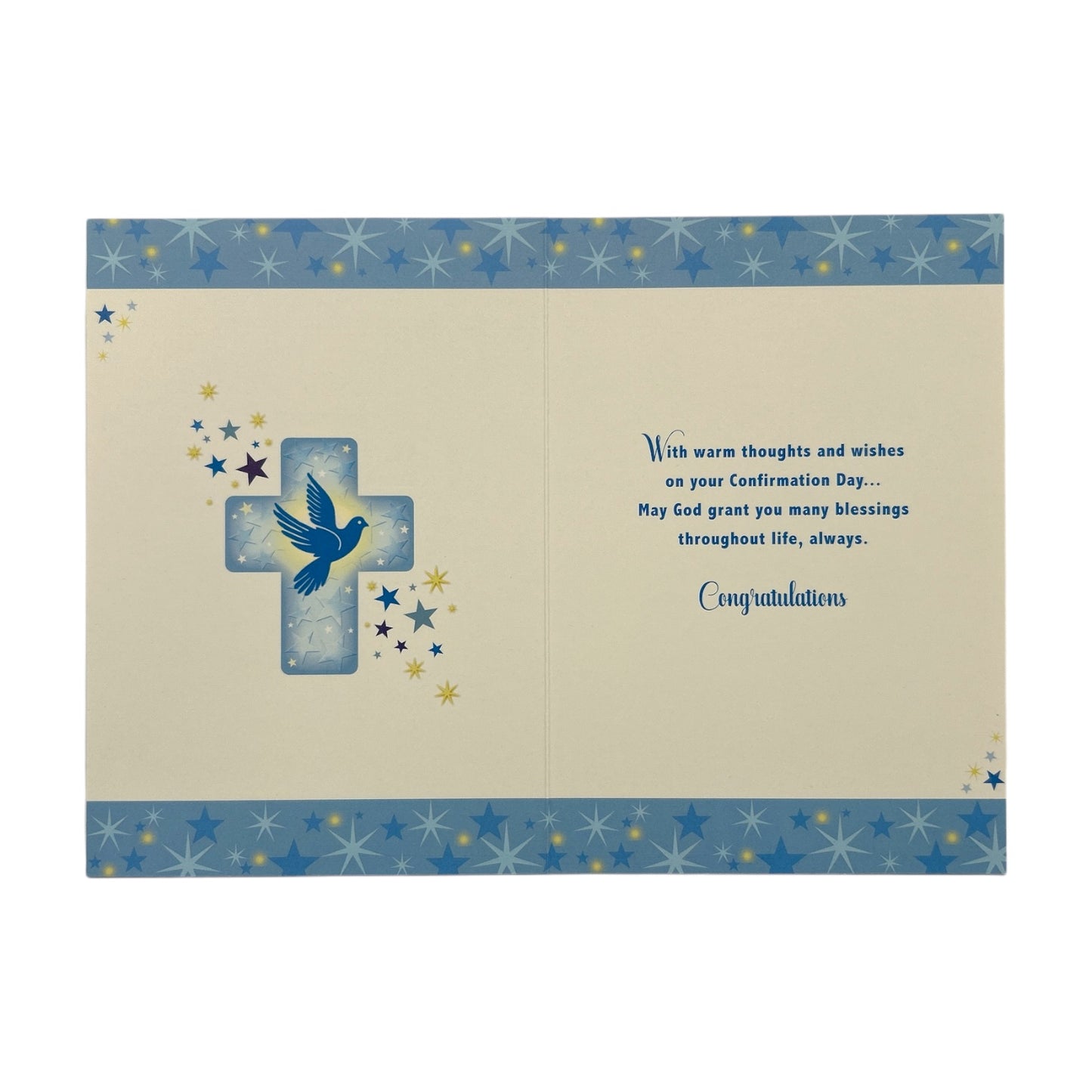 Especially For You Boy On Your Confirmation Dove and Cross Design Religious Card