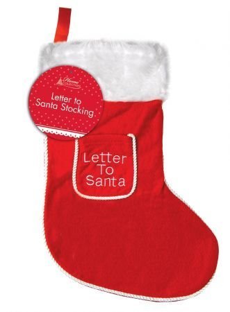 Large Red And White, Letter To Santa Christmas Stocking
