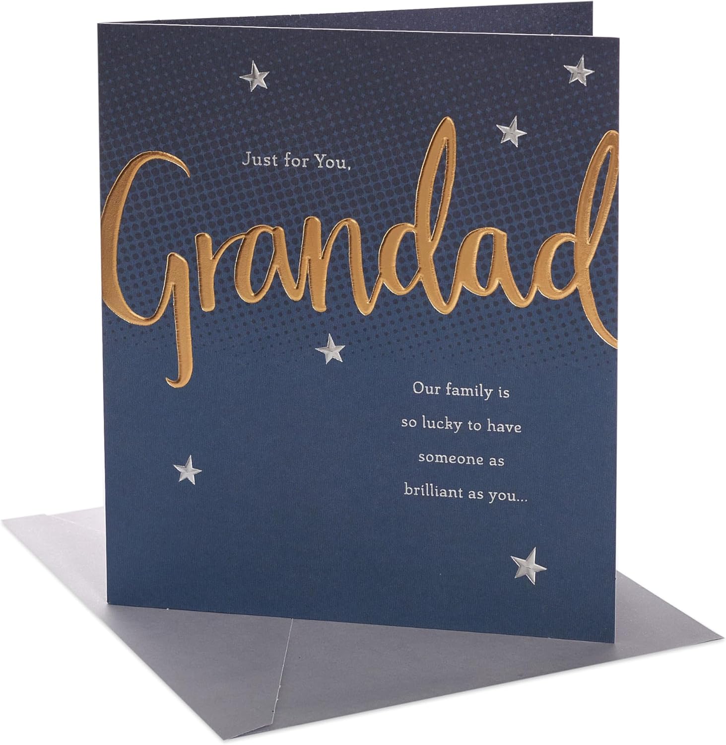 Gold Lettering With Stars Design Grandad Birthday Card– Shop Inc