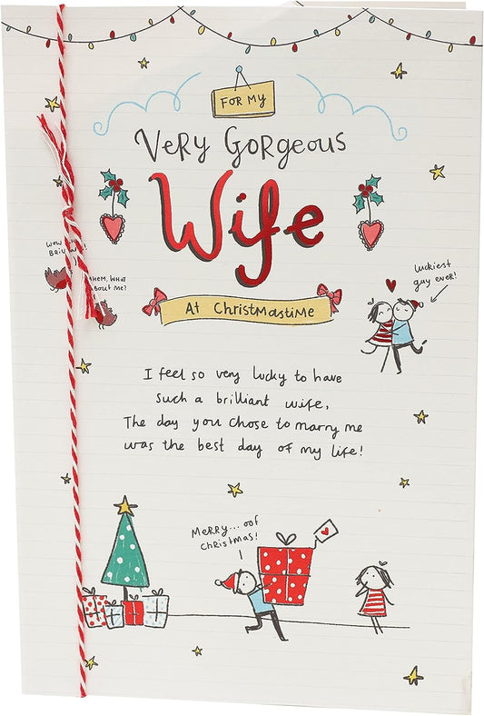 Wife Lovely Words Christmas Large Card