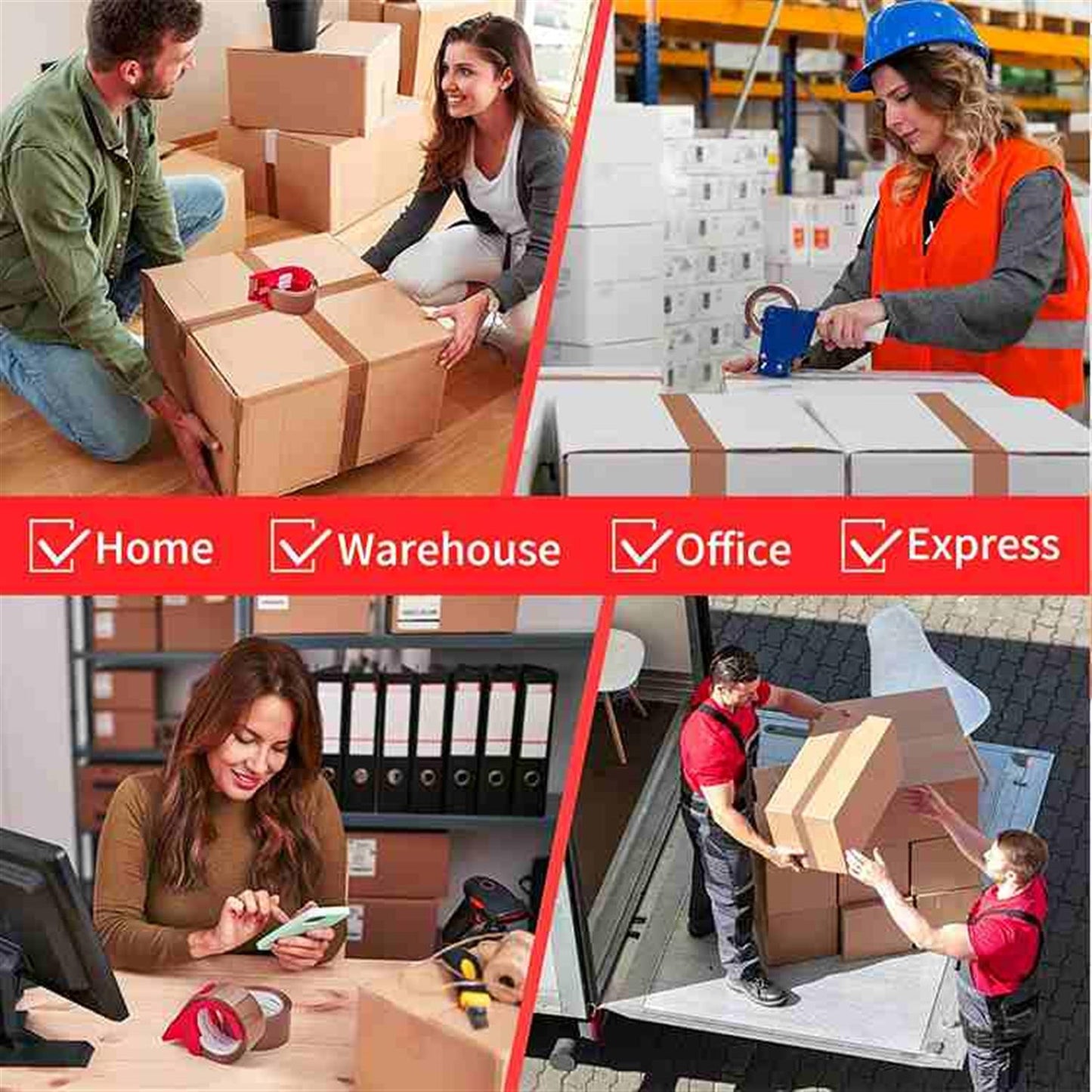 Pack of 6 Brown Bopp Tape For Packing 48mm x 50m
