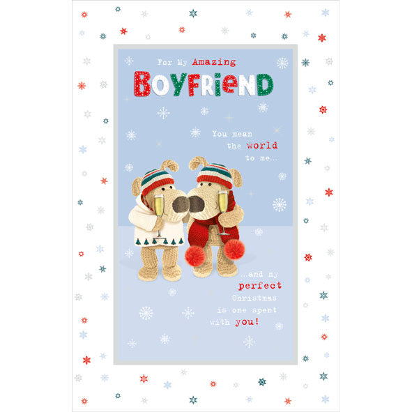 Boyfriend Christmas Card You Mean the World To Me