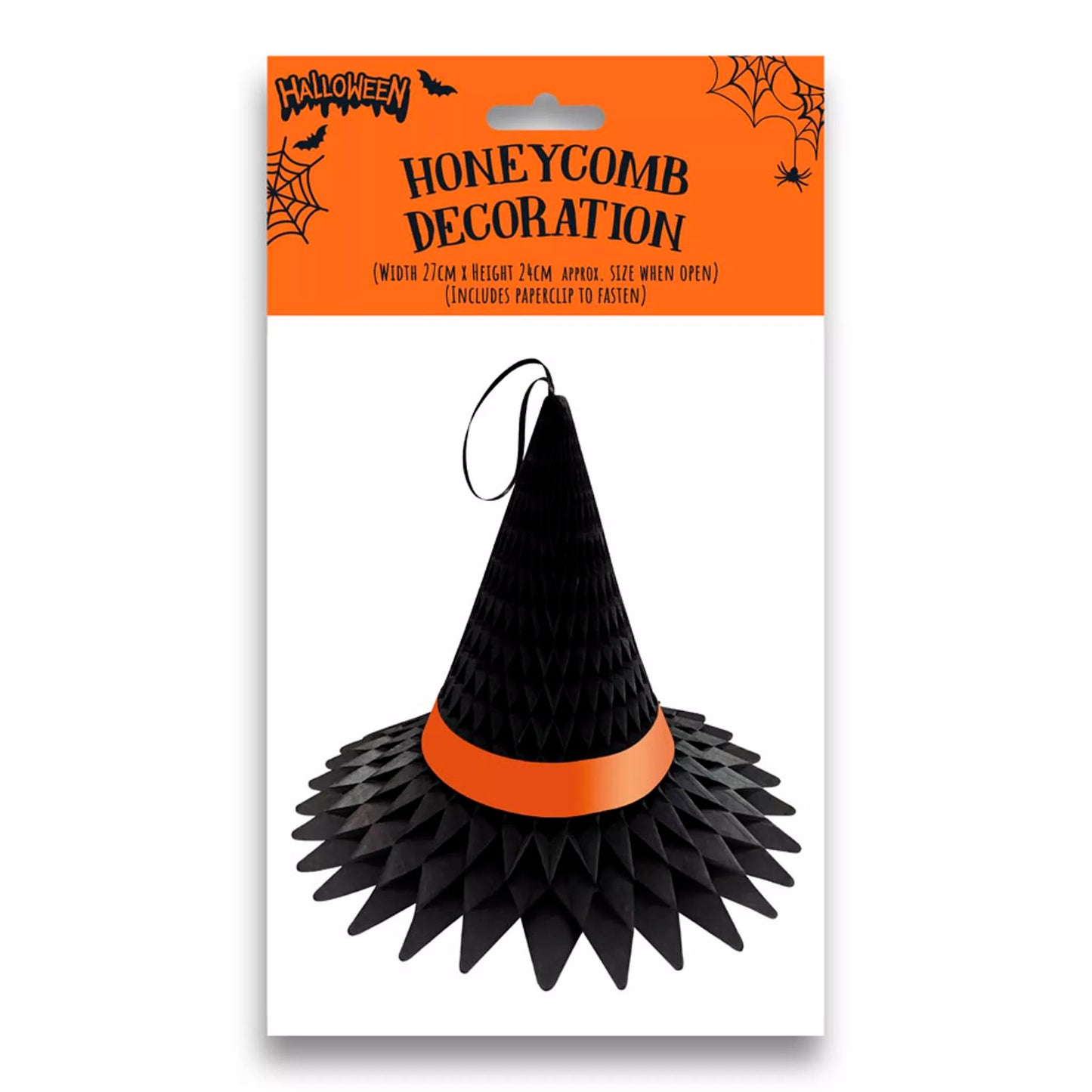 Black Witches Hat Honeycomb Halloween Decorations