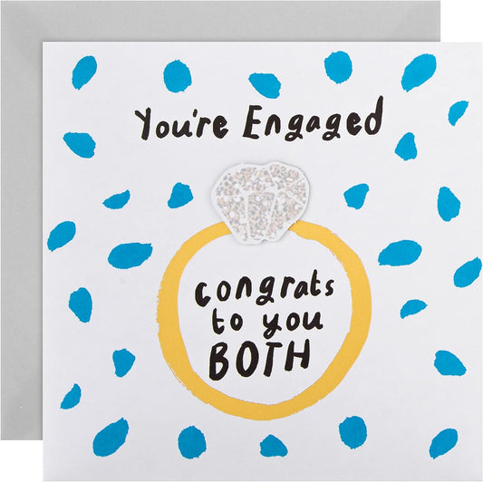 Contemporary Illustrated Design Engagement Congratulations Card
