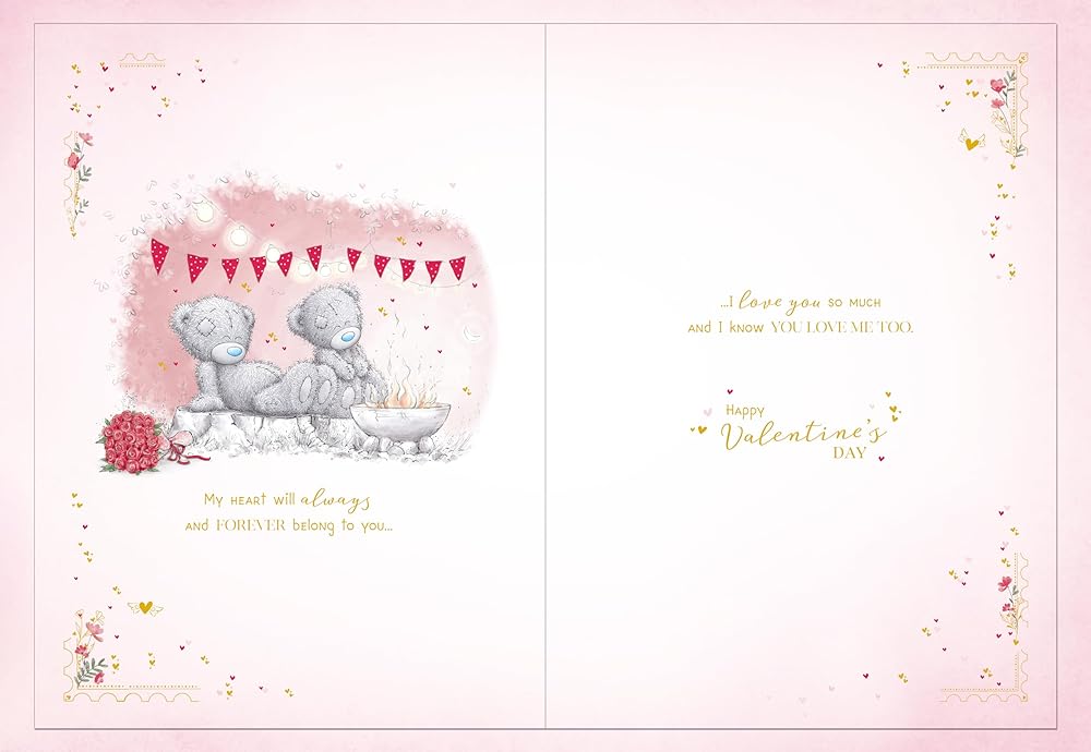 Bears Sat On Blanket One I Love Luxury Boxed Large Handmade Valentine's Day Card