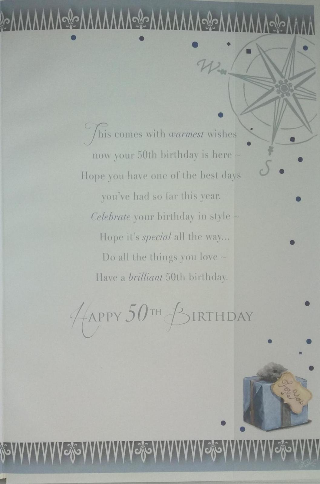 Male 50 Today! Age 50th Morden Style New Gift Birthday Card
