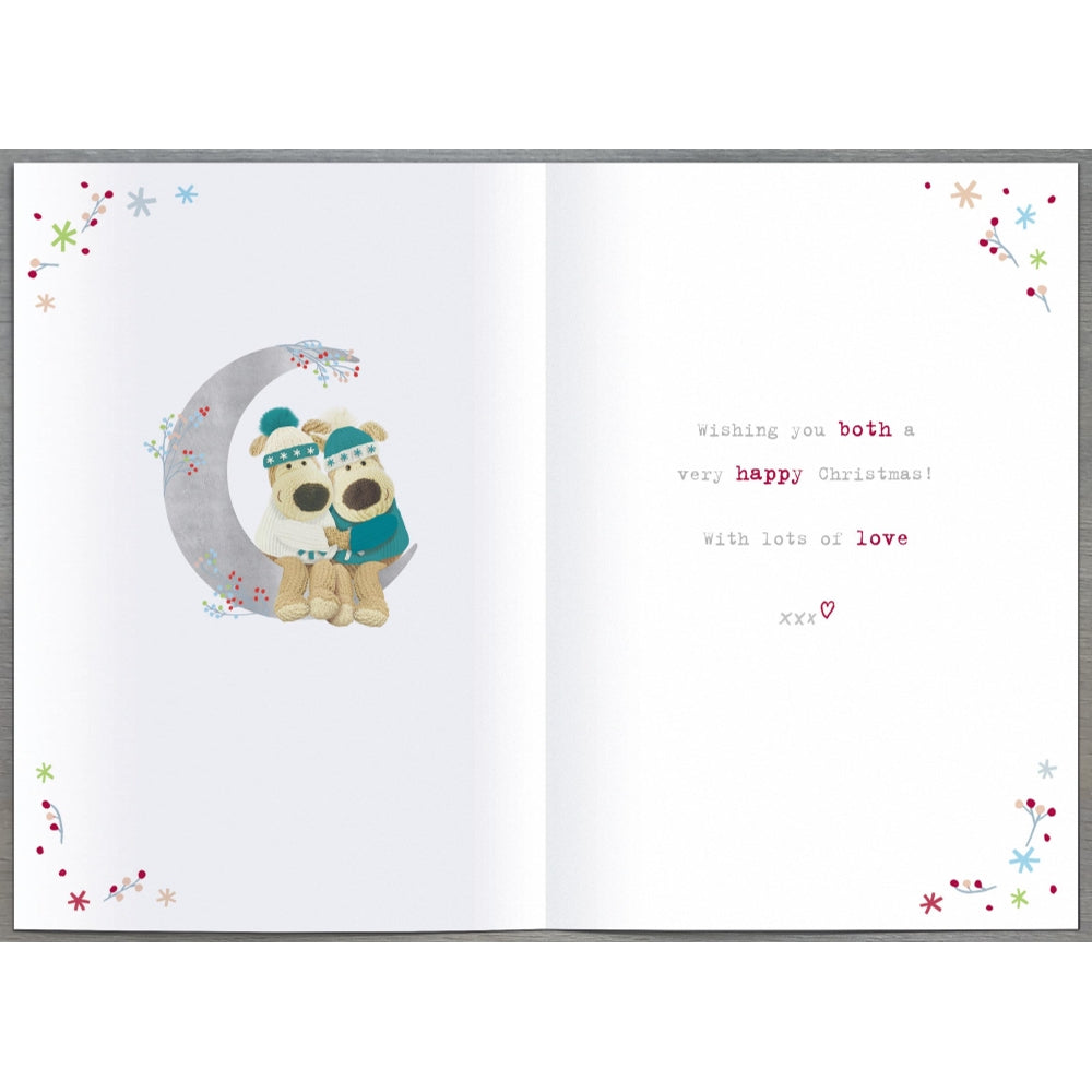 Boofles Sitting On Moon Brother and His Girlfriend Christmas Card
