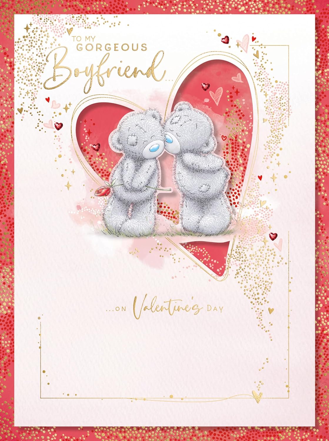 Bears Kissing With Rose Boyfriend Boxed Valentine's Day Card