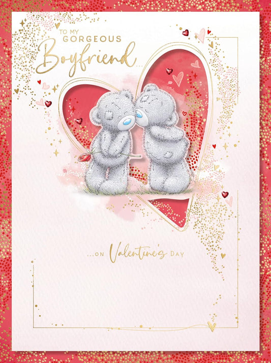 Bears Kissing With Rose Boyfriend Boxed Valentine's Day Card