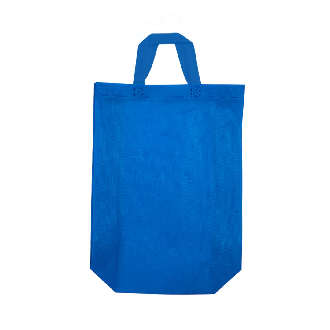 Pack of 100 Light Blue Coloured 35x41x12cm Non-Woven Bags with Handle