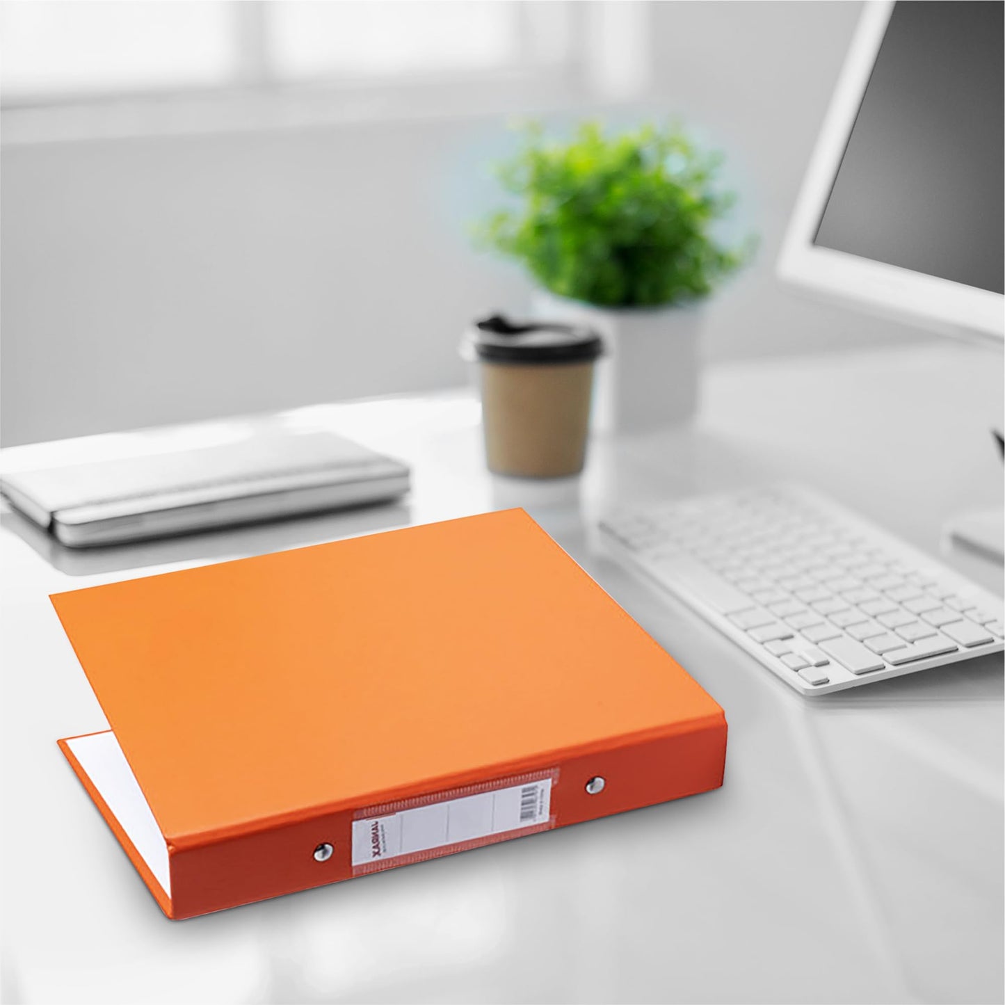 Pack of 10 A5 Light Blue Paper Over Board Ring Binders by Janrax