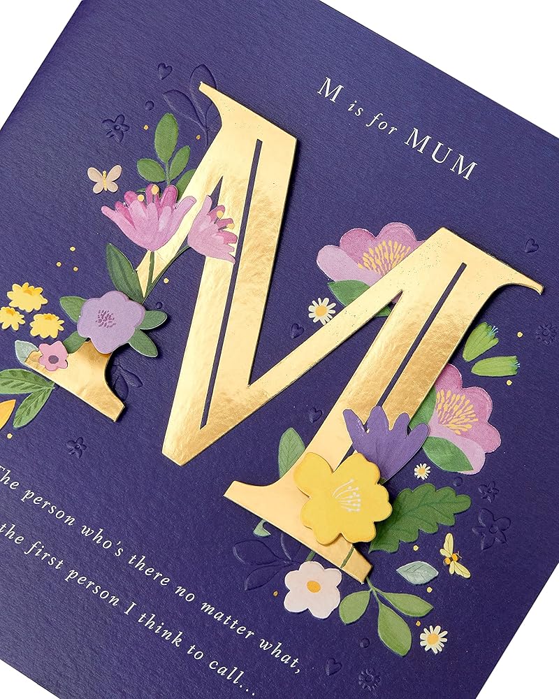 Bold Letter Design Mum Mother's Day Card