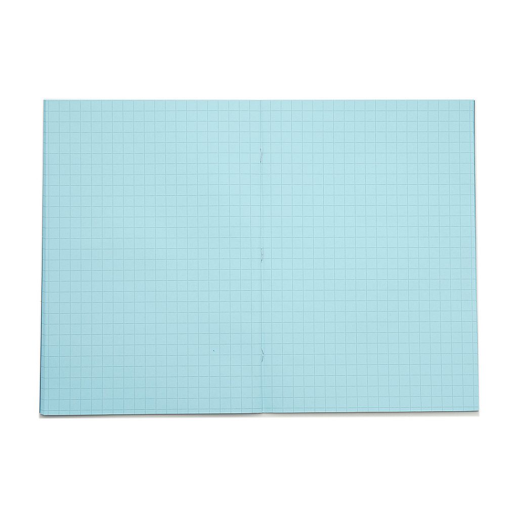 Pack of 10 Rhino A4 48 Page Light Blue with Blue Tinted Paper 10mm Squared Exercise Books