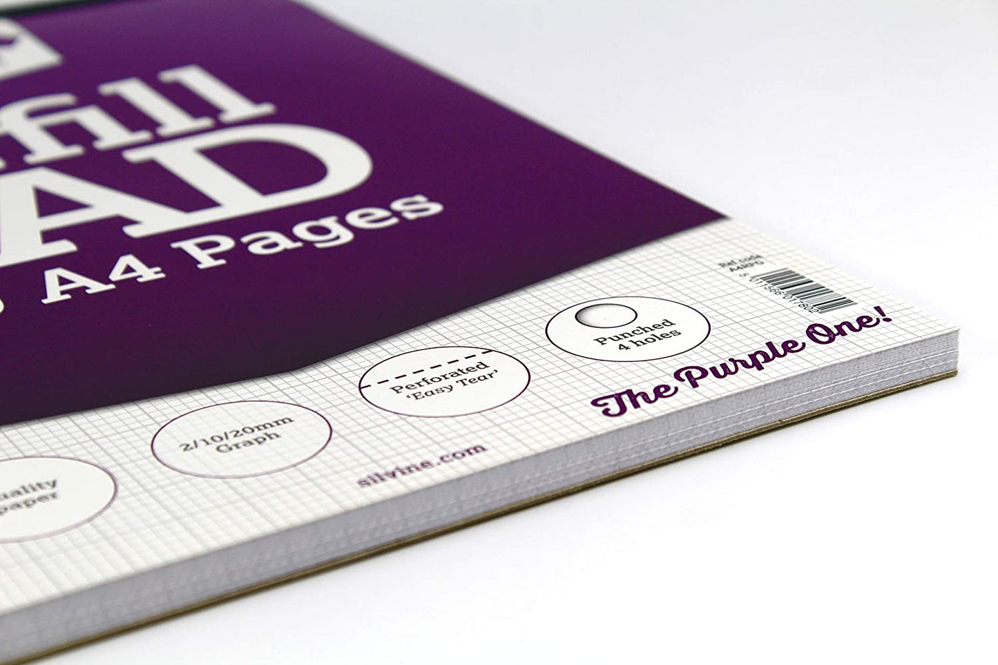 A4 Graph 160 Page Purple Refill Pad (210 x 297mm)