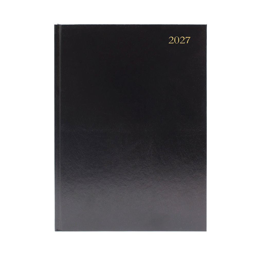 Janrax 2027 A5 2 Days Per Page Black Desk Diary