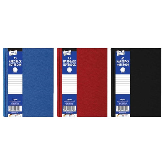 Just Stationery A5 Ruled Hardback Book