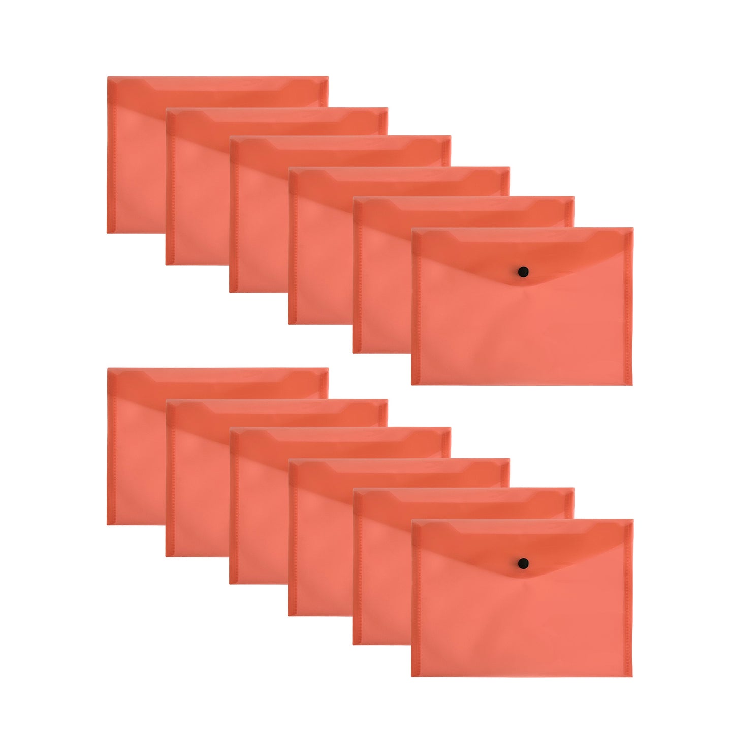 Pack of 12 Janrax A5 Red Document Wallets