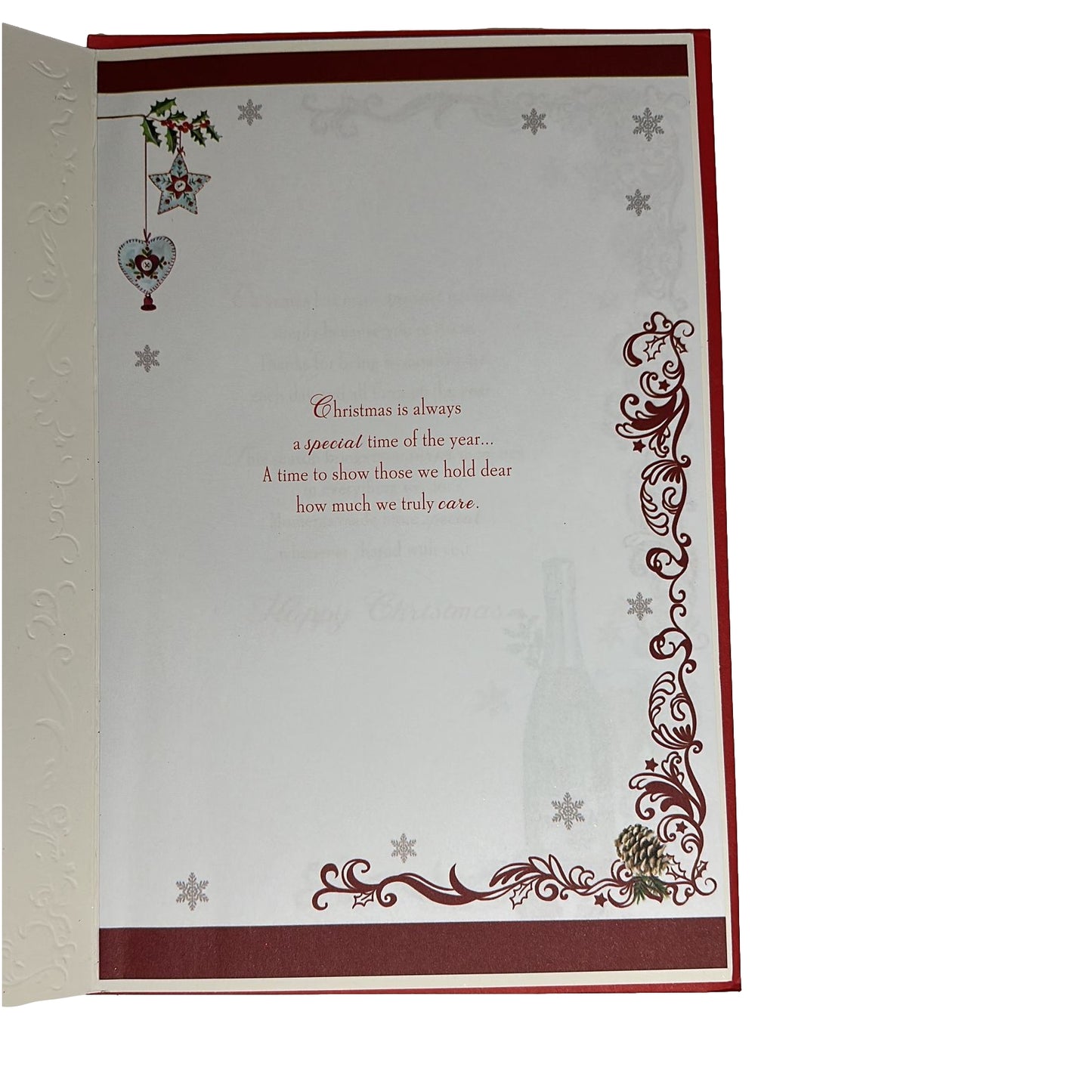 To My Fiancée Elegant Christmas Celebration Card