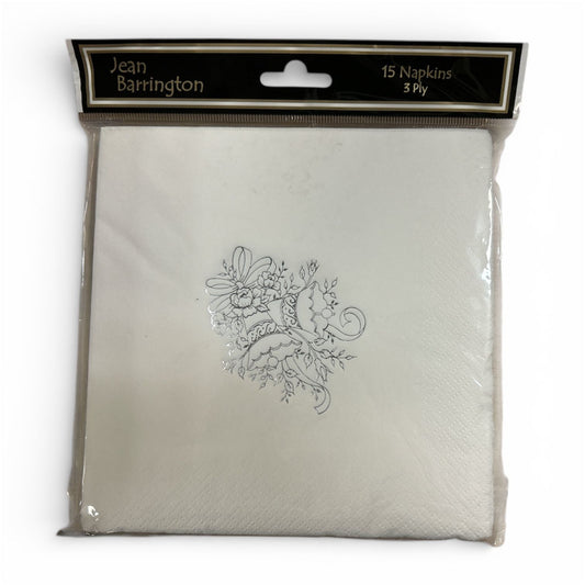 Pack of 15 Luxury Wedding Day Bells Foil Finished Large Napkins (3 Ply)