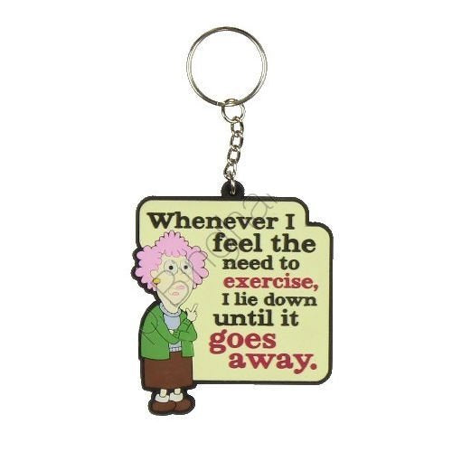 Aunty Acid 3D Rubber Keyring Whenever I Feel The Need {DNL EBAY}