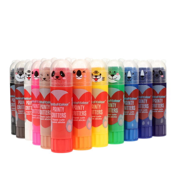 Box of 12 Washable 15g Poster Paint Sticks by World of Colour