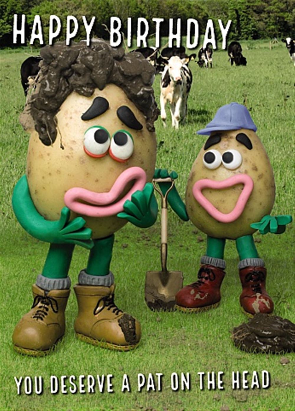 Violent Veg 'Pat On The Head' Funny Birthday Card