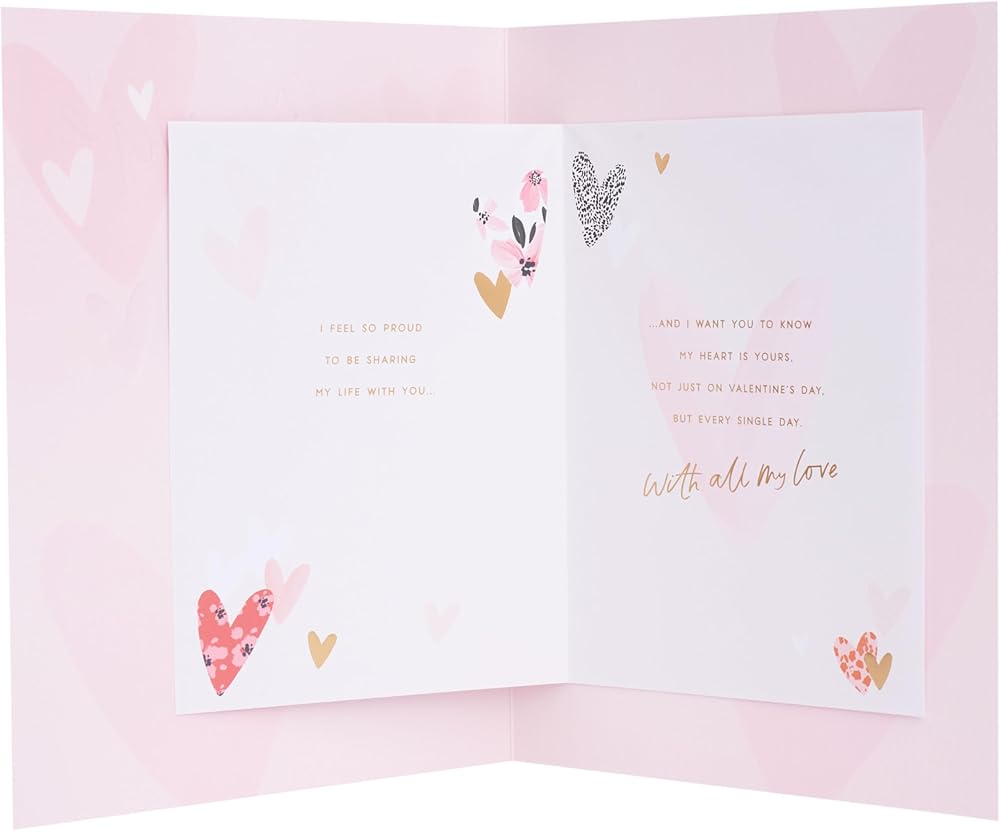 Hearts Design Amazing Wife Valentine's Day Card