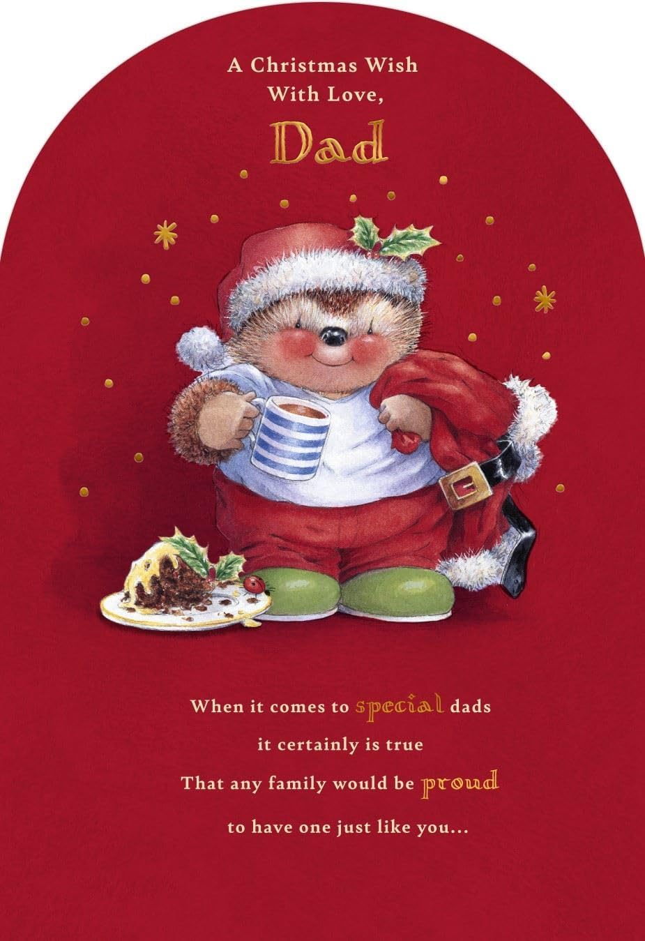 Festive Mouse Design Dad Christmas Card