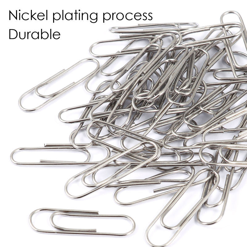 Pack of 900 Nickel Paper Clips 28mm