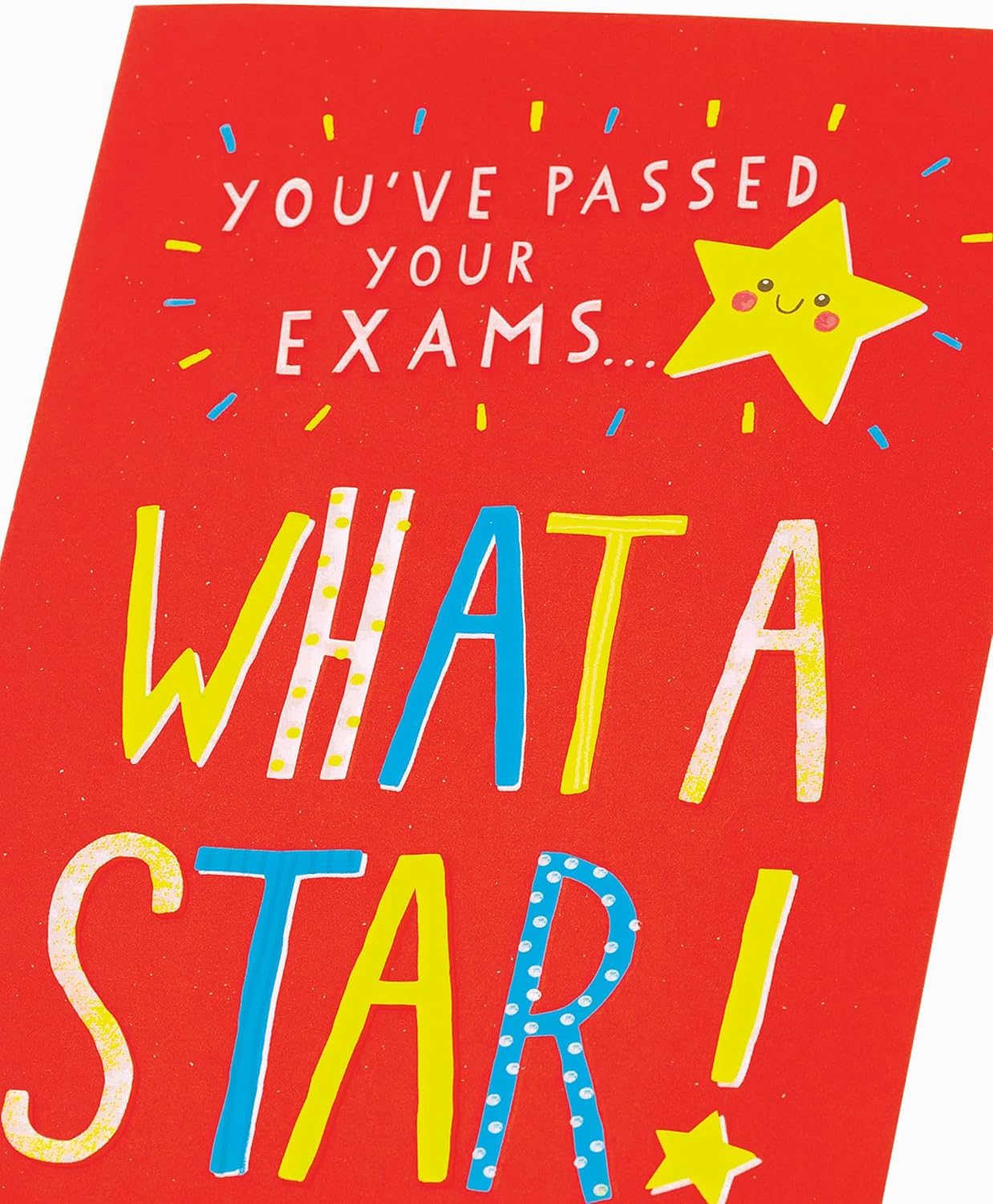 Pretty Design You're a Star Passing Exams Congratulations Card