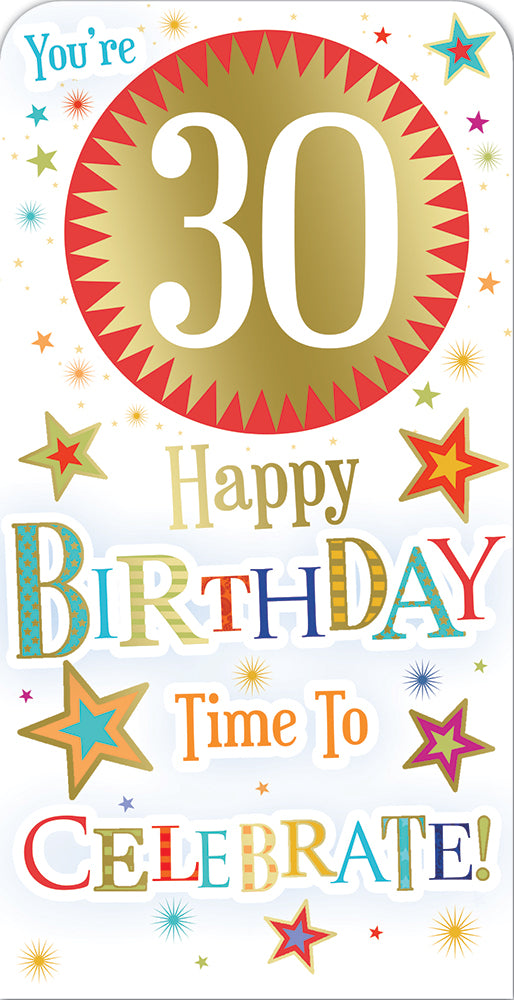 Time To Celebrate Age 30th Birthday Luxury Gift Money Wallet Card