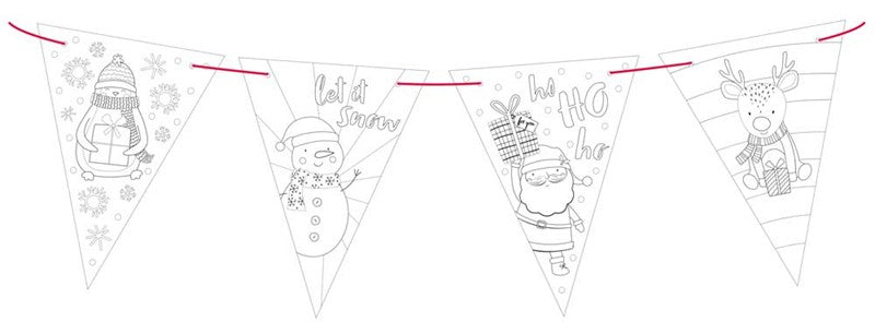 Colour Your Own Christmas Bunting