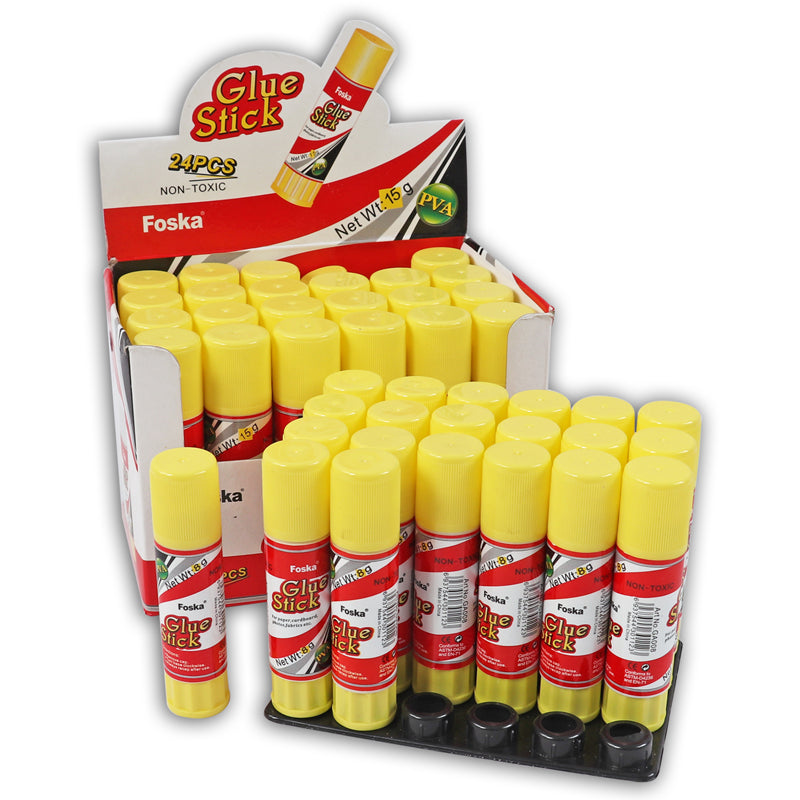 Box of 24 PVA Adhesive Glue Sticks 8g
