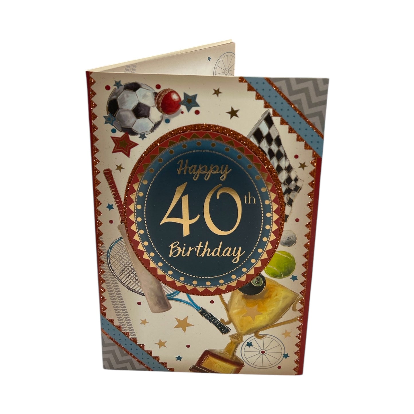 Age 40 Male Sports Themed Design Birthday Card