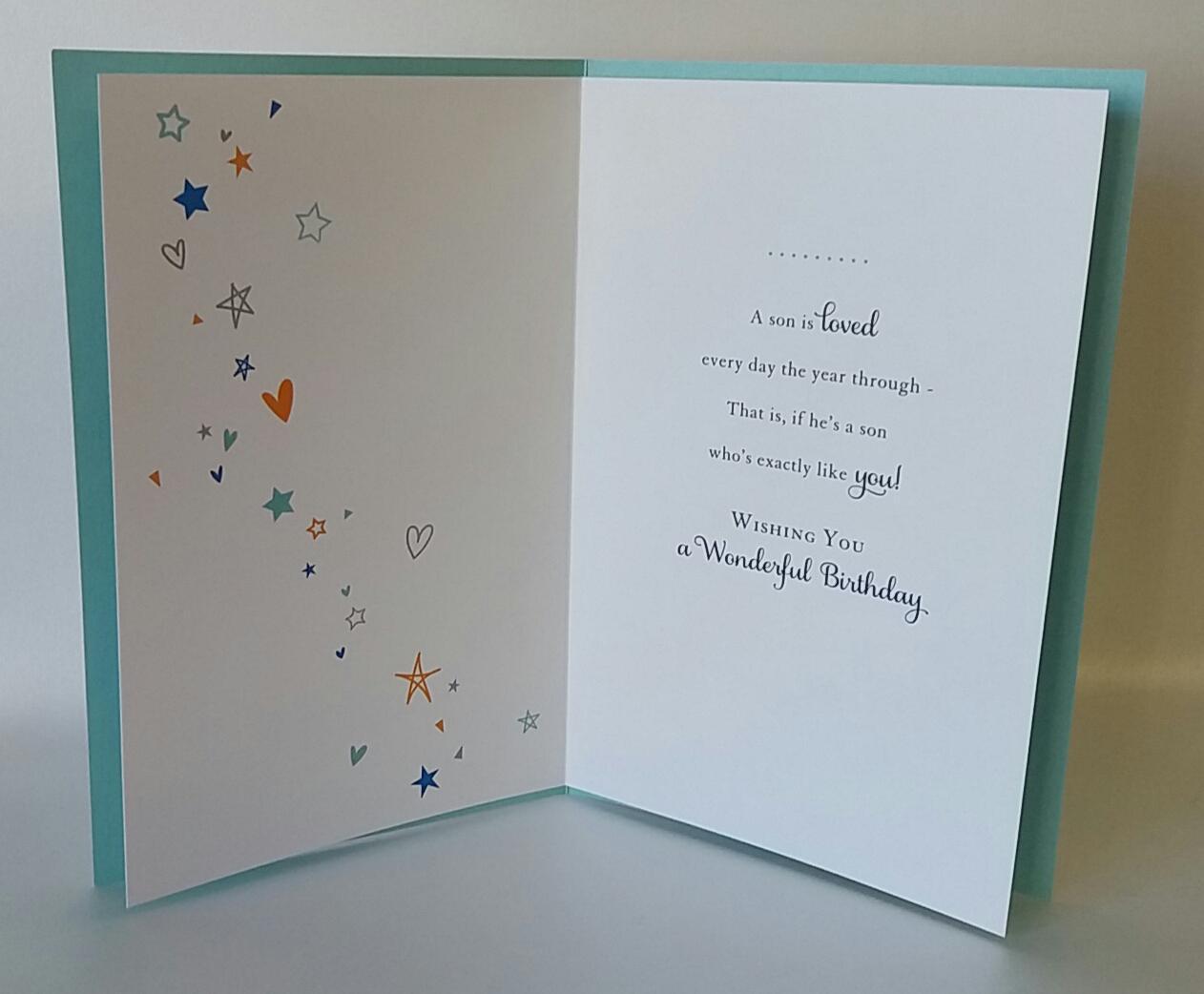 Son Birthday Sentimental Verse Greetings Card