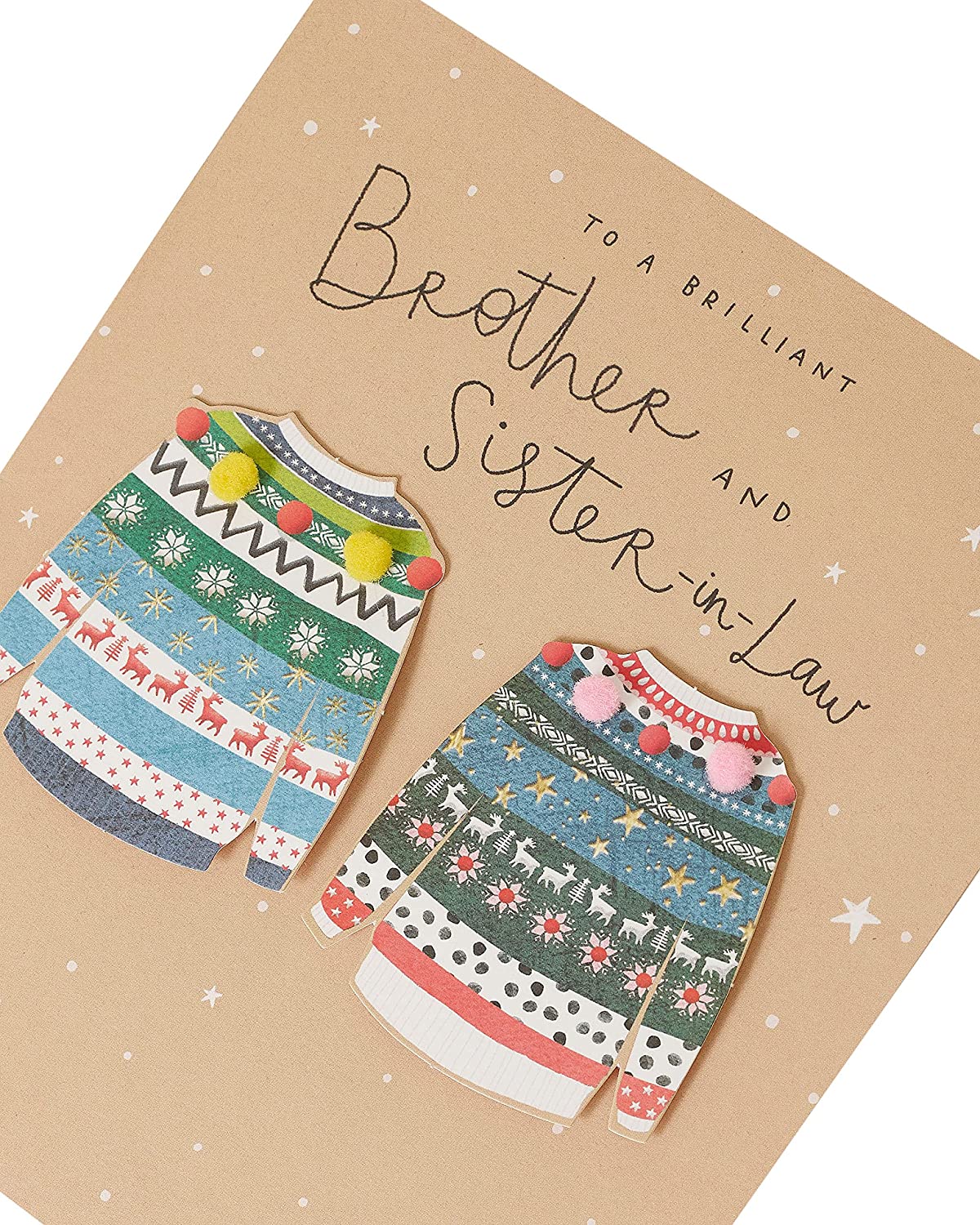 Brother and Sister-in-Law Christmas Card Jumper Design 