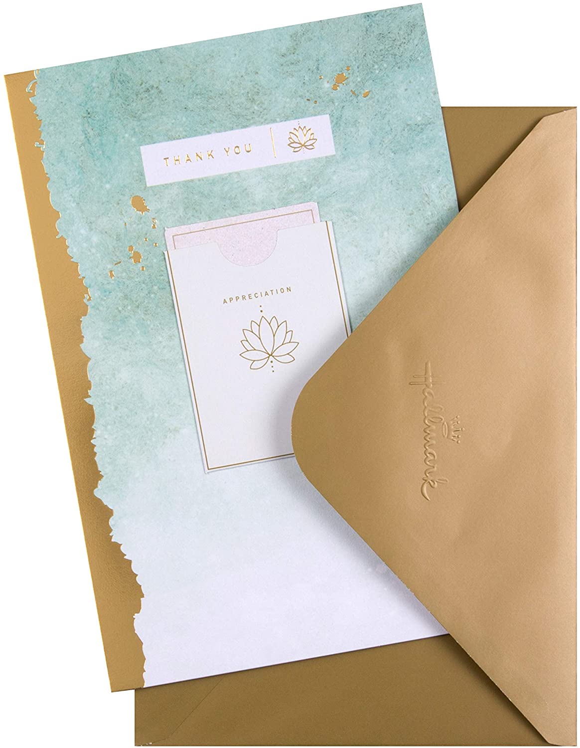 Thank You card With Appericiation Ebbs And Flows Design 