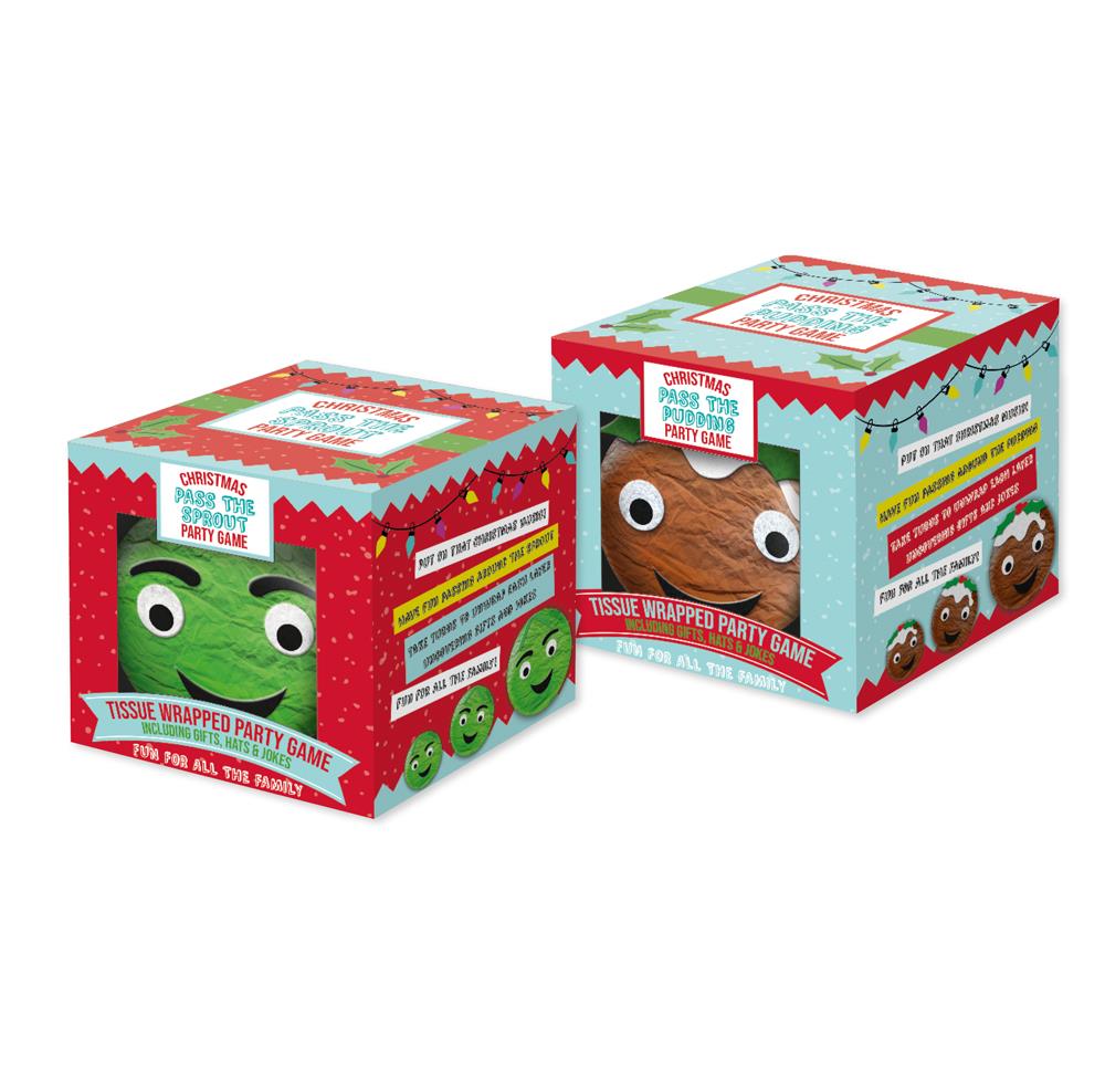 Pudding Or Sprout Design Pass The Parcel Christmas Party Game– Shop Inc