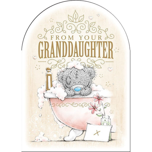 From Your Granddaughter Bear Bathing Design Mother's Day Card