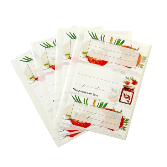Pack of 72 Chutney Jar Labels 34x75mm