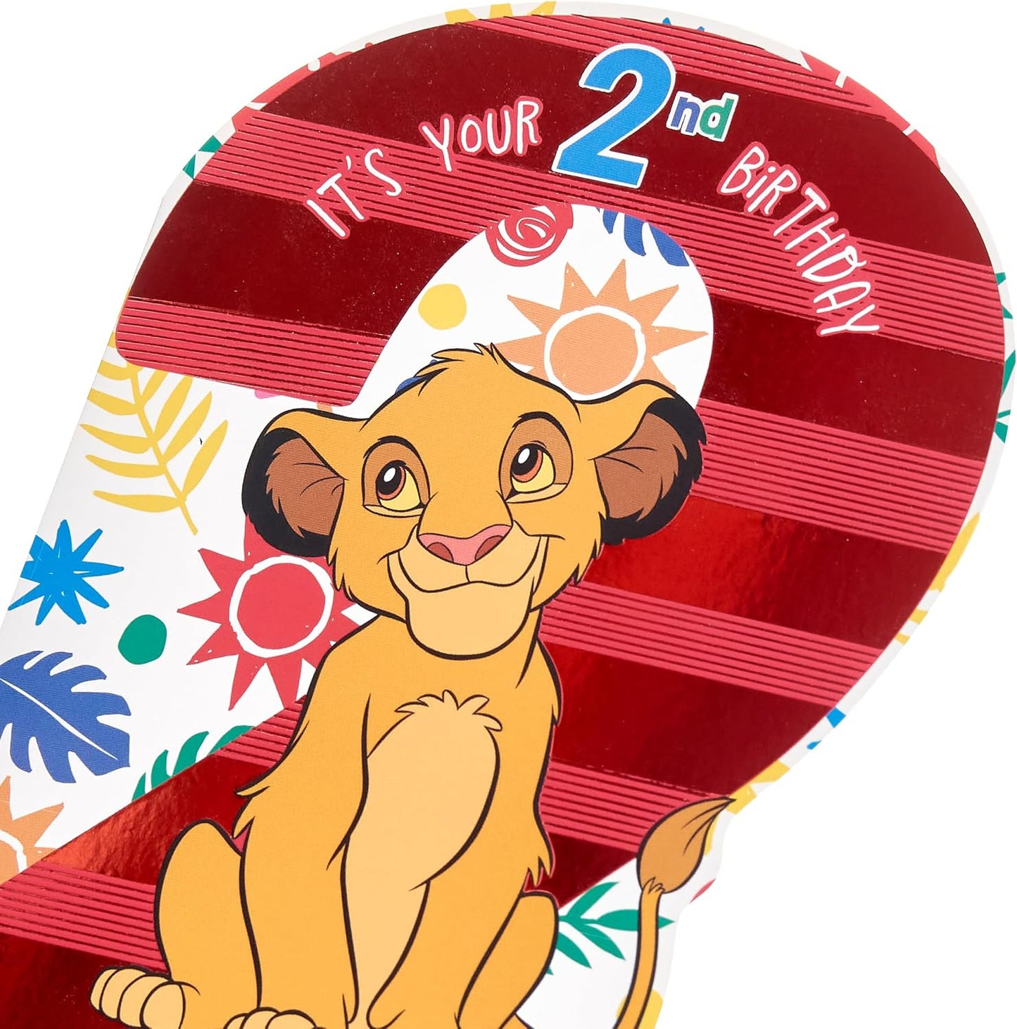 Disney Lion King Simba Design 2nd Birthday Card