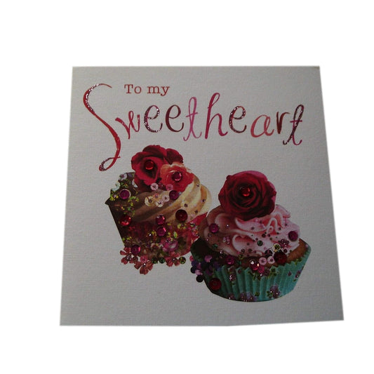 To My Sweetheart Beautiful Hand-Made Luxury Valentine's Day Card