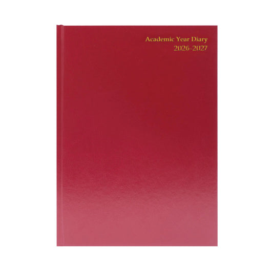 Janrax 2026-2027 A4 Week To View Burgundy Academic Diary KF3A4ABG26