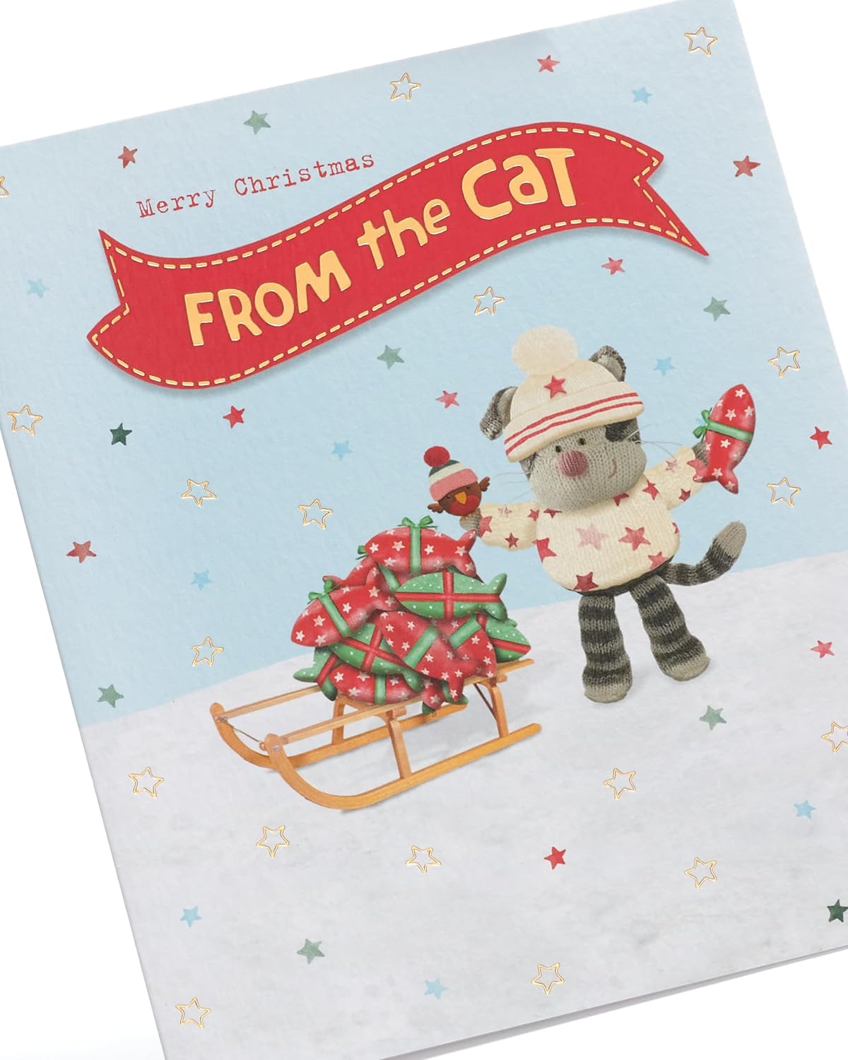 From the Cat Christmas Card Boofle Cute Design 