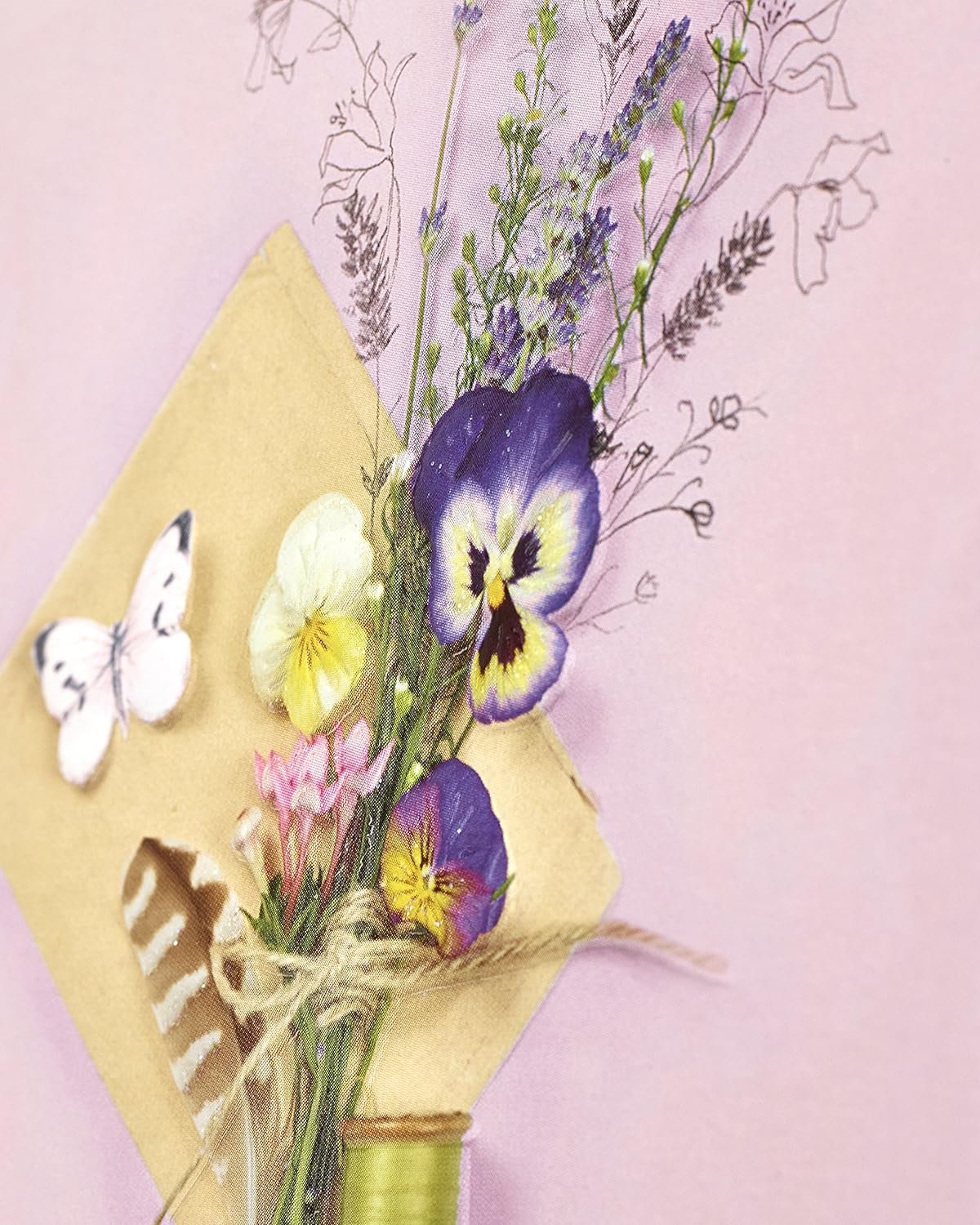 Pansy And Lavender Design Enjoy Every Minute Birthday Greeting Card