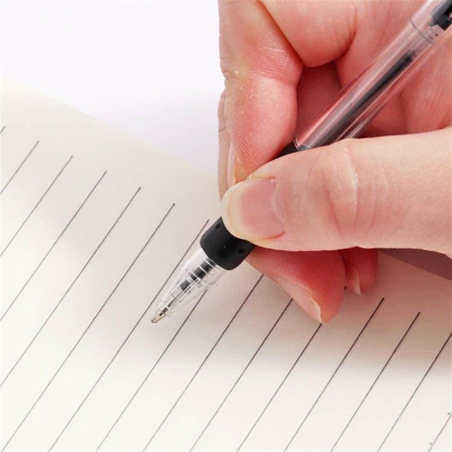 Pack of 12 Retractable Design Rolling Red Ball Pens