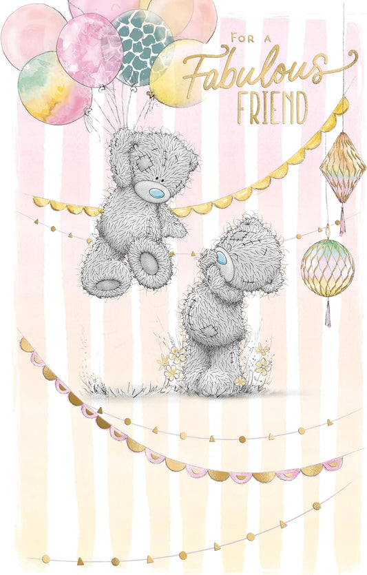 Bears And Balloons Friend Birthday Card
