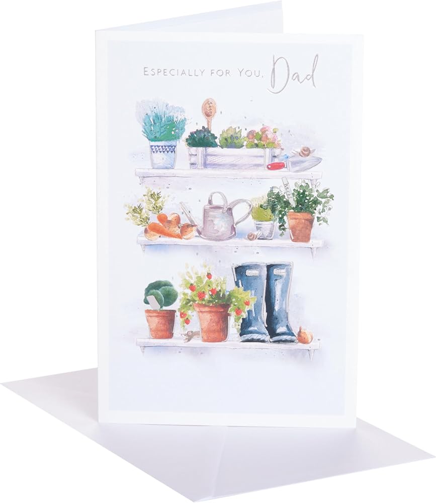 Garden Shelves Design Dad Father's Day Card
