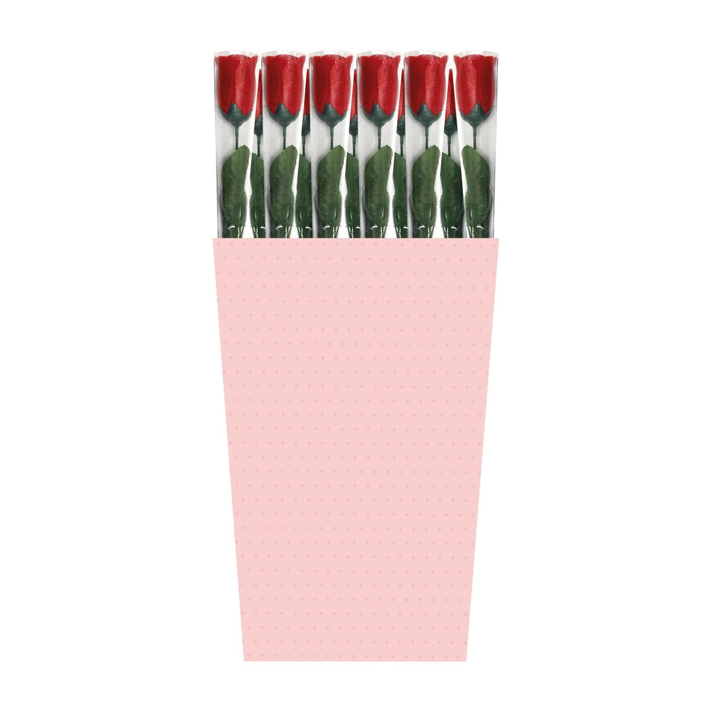Pack of 12 Roses In Acetate Wrap 45cm - Christmas Valentine Mother's Day Wedding Gift