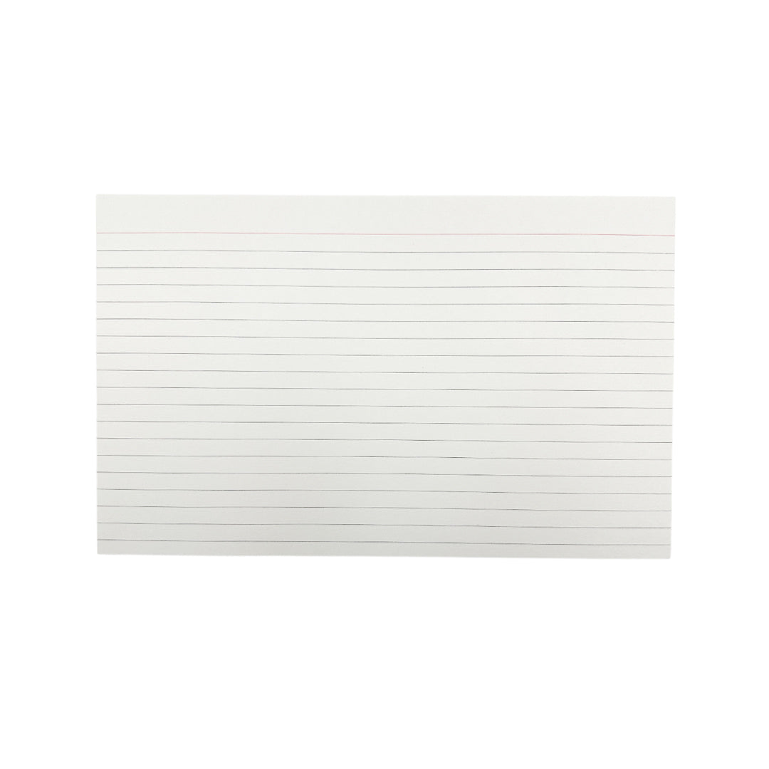 Pack of 1200 White Ruled 8x5" Record Cards – Lined Study Index Cards for Notes, Revision